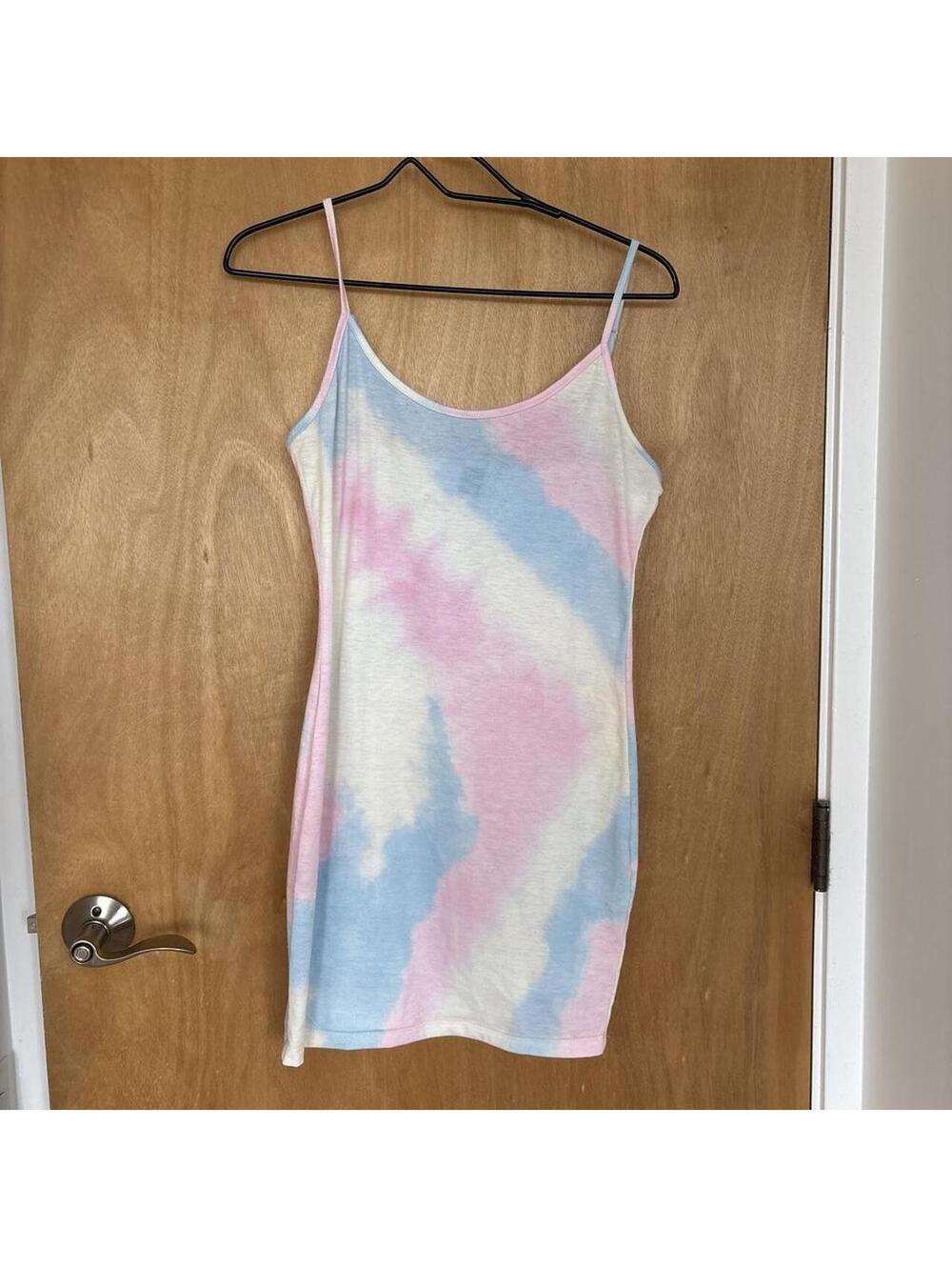SHEIN Pastel Tie-Dye Mini Dress — Medium